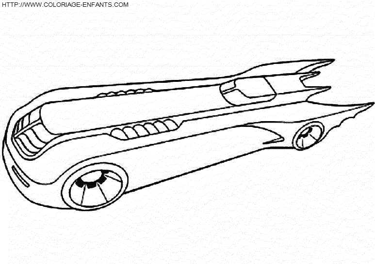 coloriage batman la batmobile