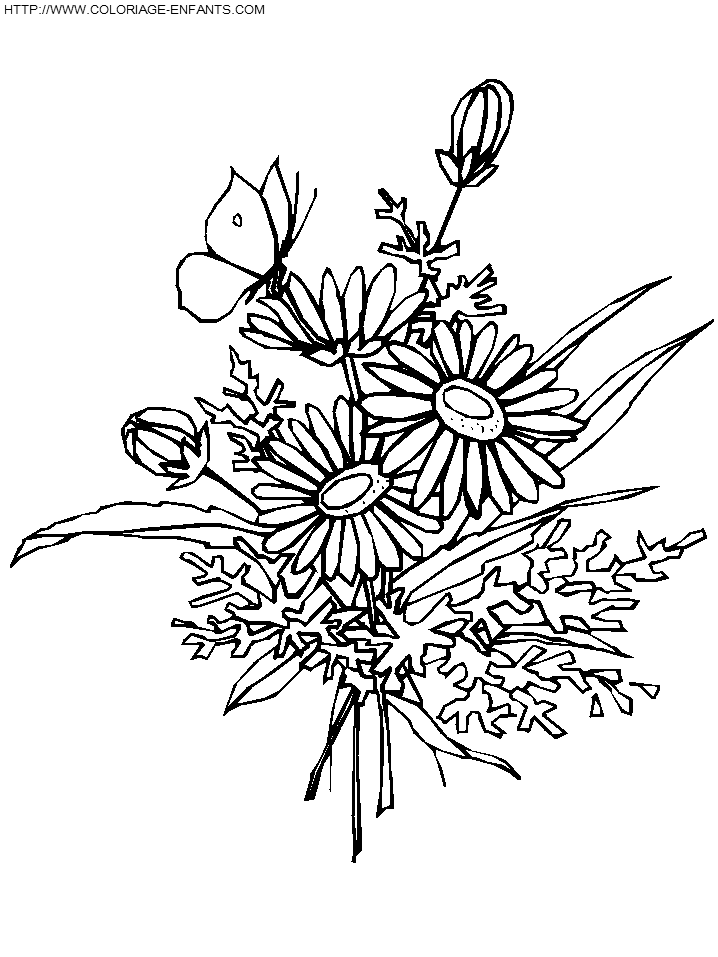 coloriage bouquet