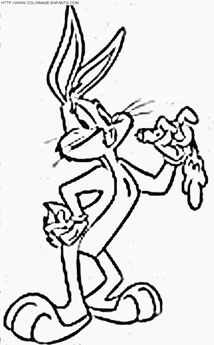 coloriage bugs bunny avec sa carotte