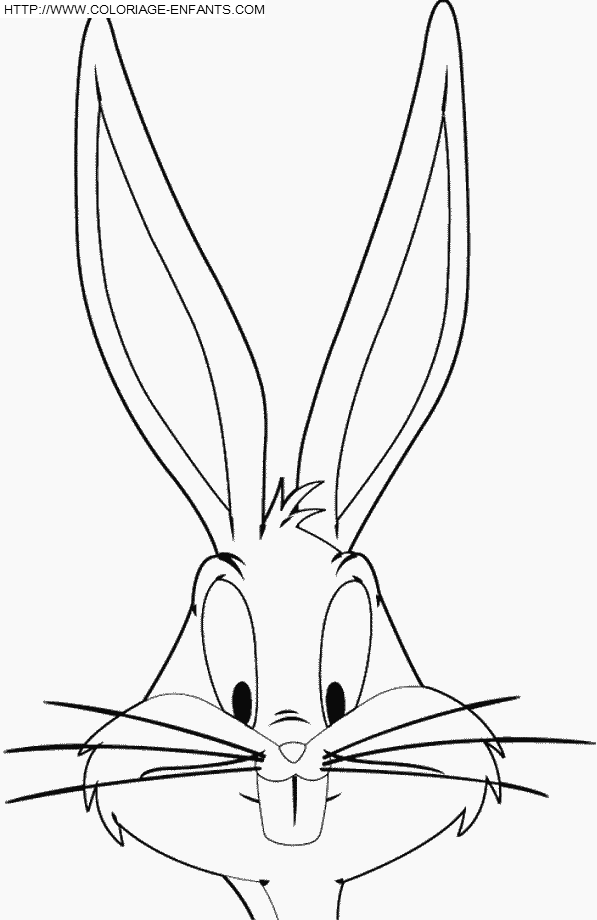 coloriage bugs bunny son visage