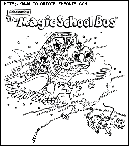 coloriage Bus magique