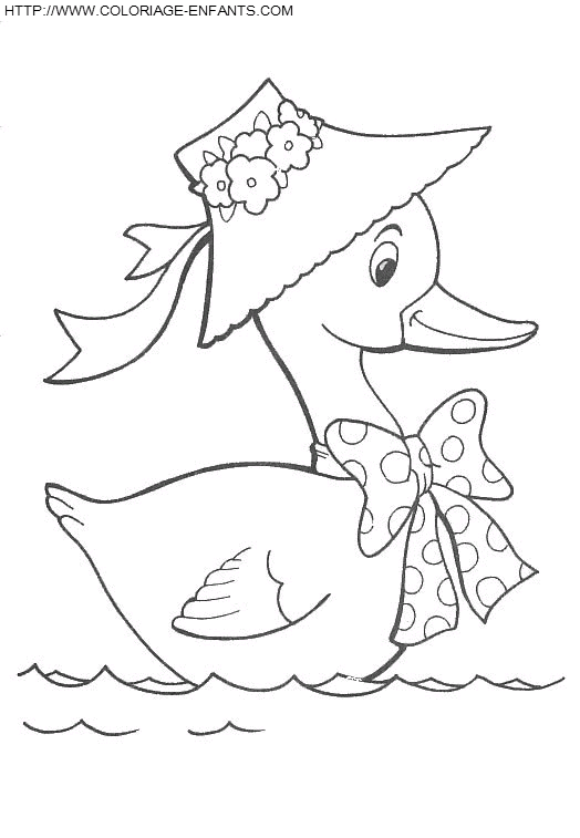 coloriage canards