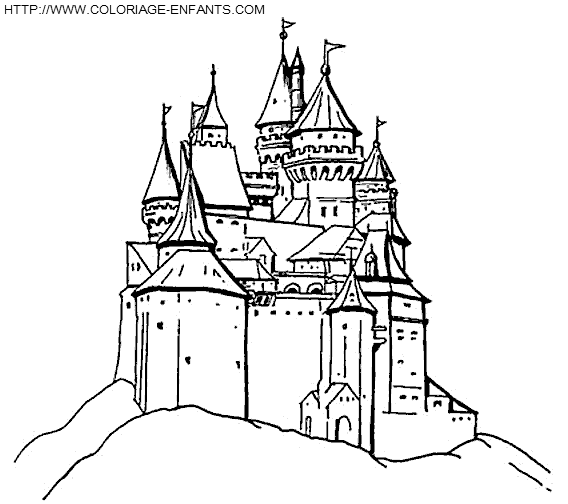 coloriage chateau en angleterre