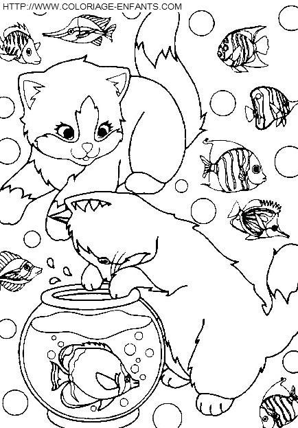 coloriage chats