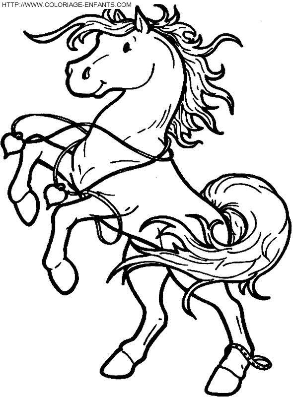 coloriage cheval de cirque