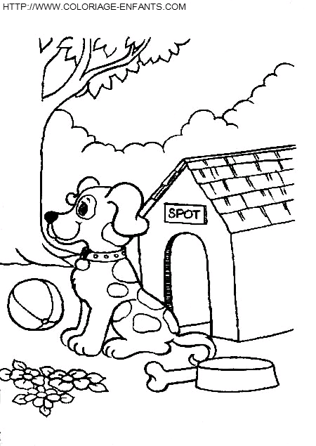 coloriage chiens