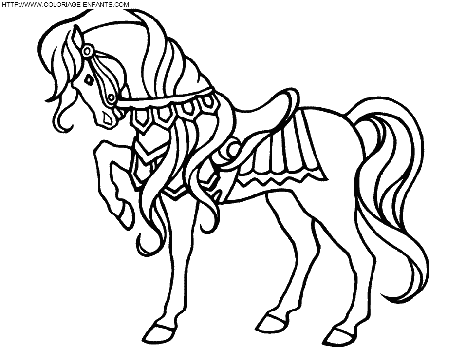 coloriage cirque cheval