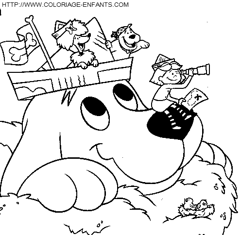 coloriage clifford et ses amis en pirates