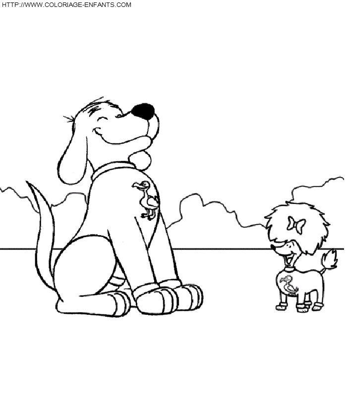 coloriage clifford et son ami recompenses