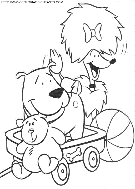 coloriage clifford ses amis les voisins