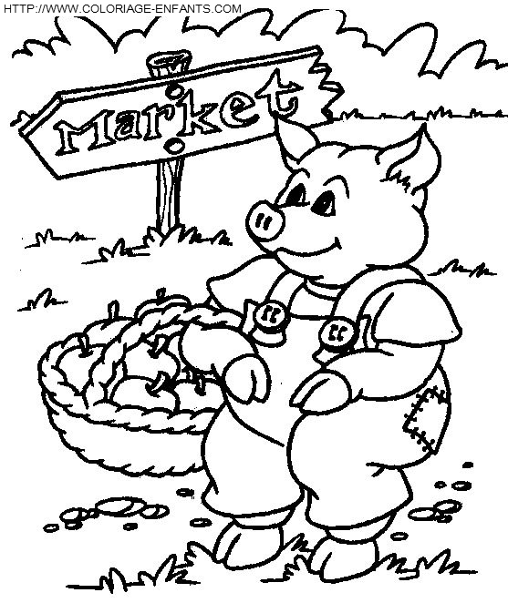 coloriage cochons