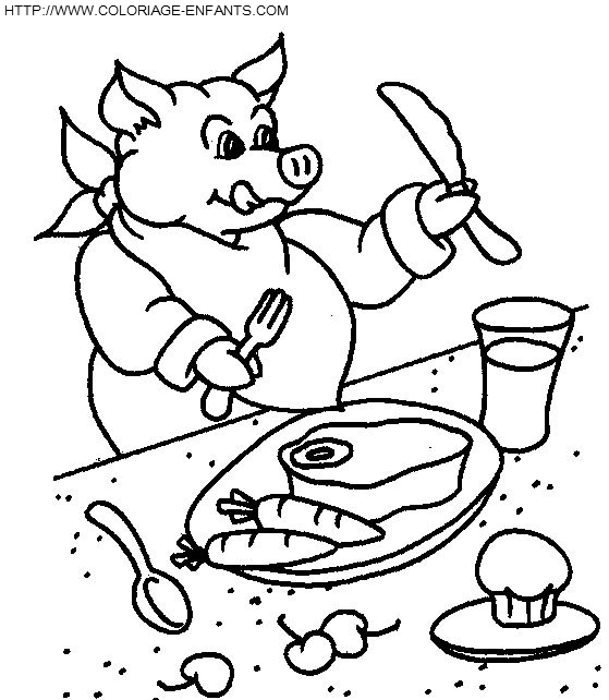 coloriage cochons