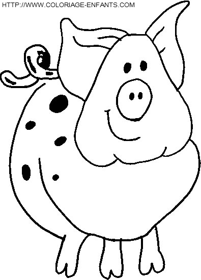 coloriage cochons