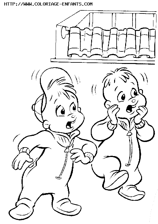 coloriage alvin et les chipmunks