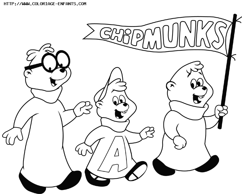 coloriage alvin et les chipmunks