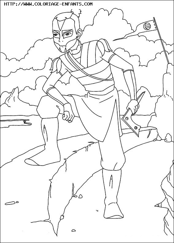 coloriage Avatar le dernier maitre de l