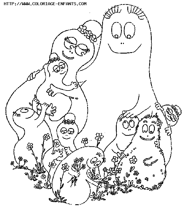 coloriage Barbapapa