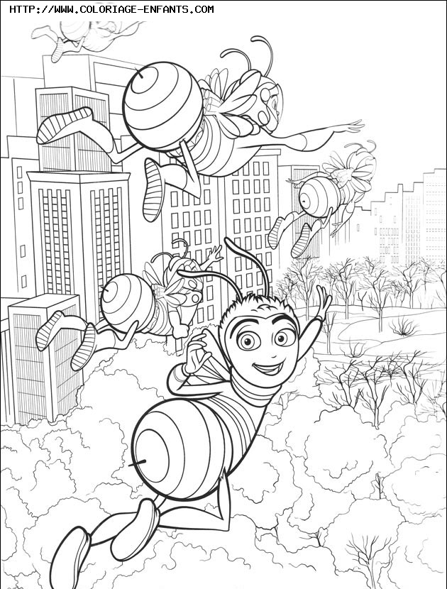 coloriage bee movie