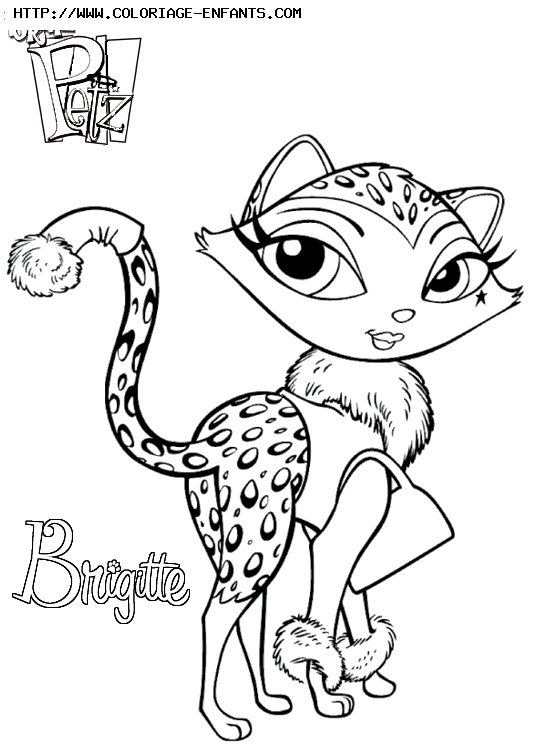 coloriage bratz petz