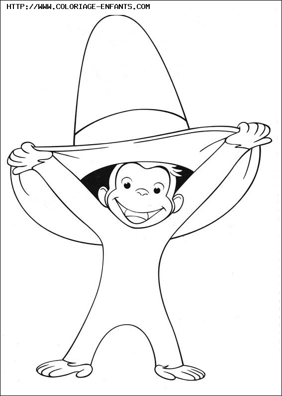 coloriage curious george