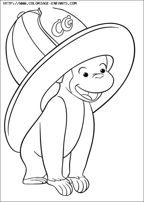 coloriage curious george