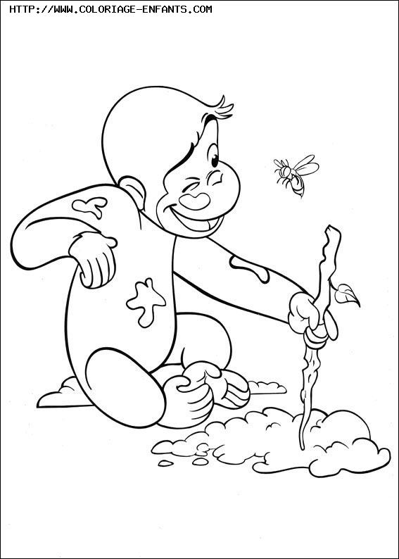 coloriage curious george