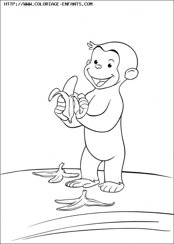 coloriage curious george