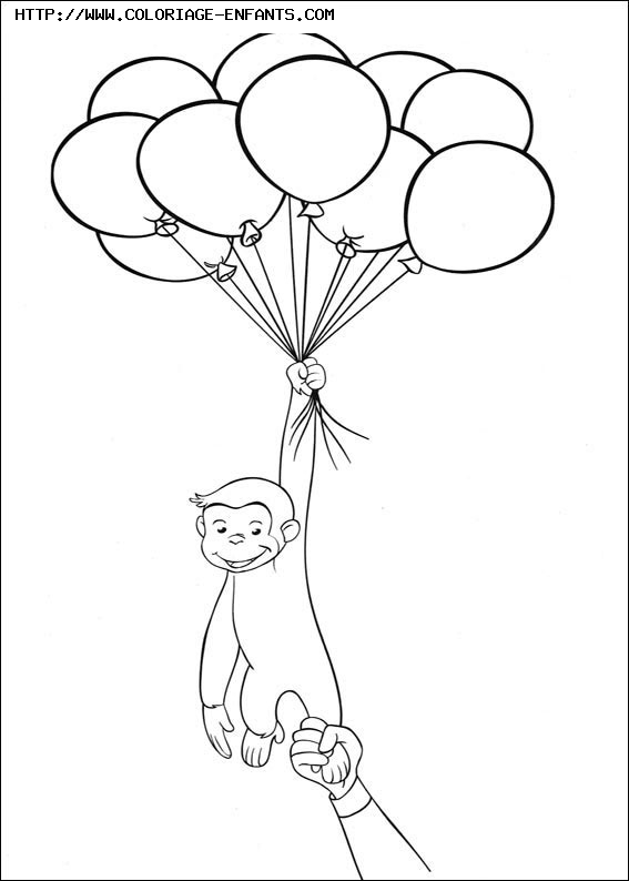 coloriage curious george