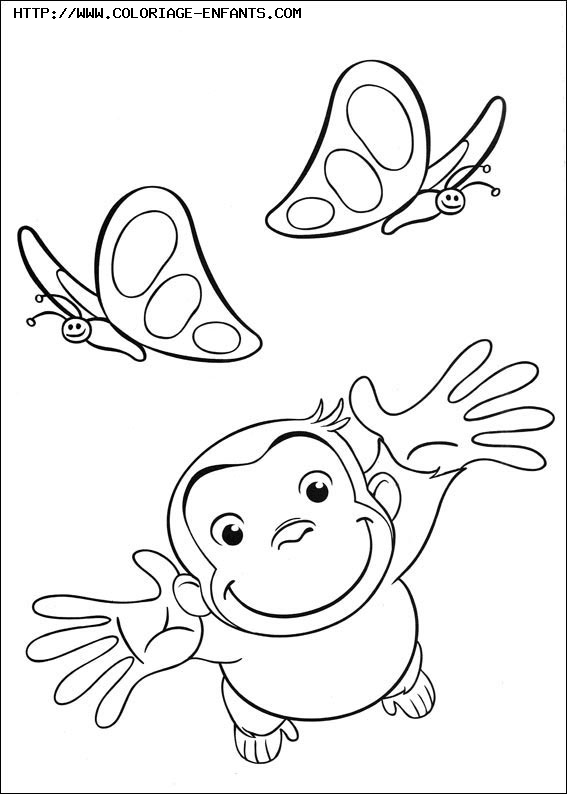 coloriage curious george