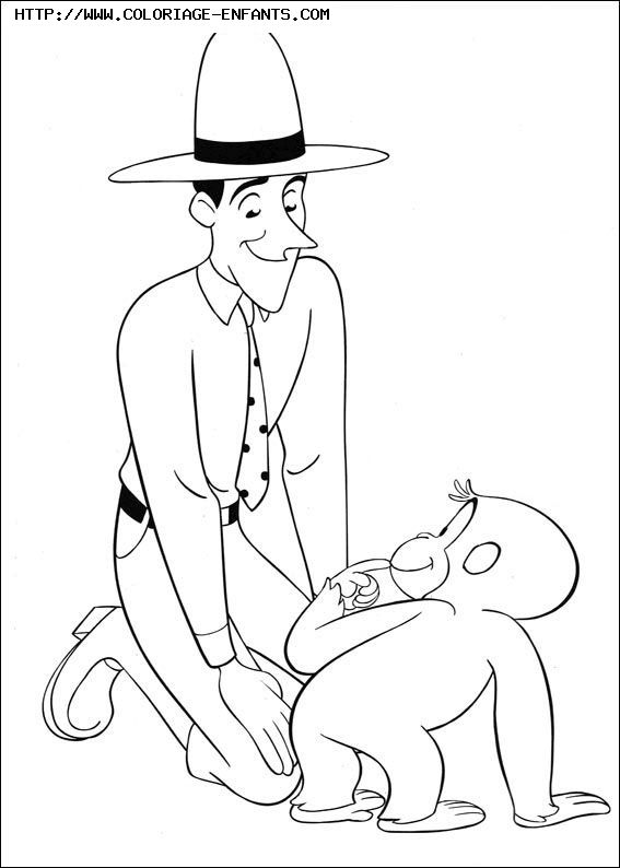 coloriage curious george