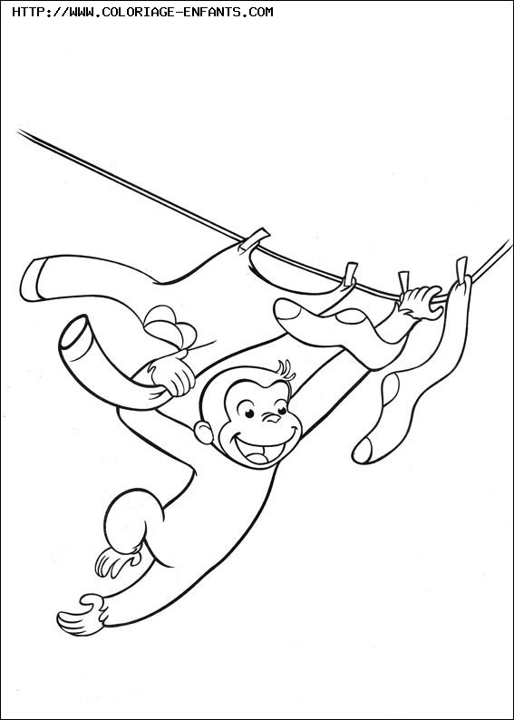 coloriage curious george