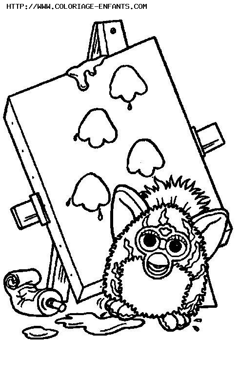 coloriage furby