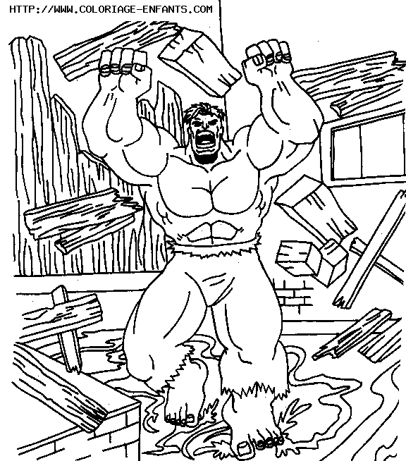 coloriage Incroyable Hulk