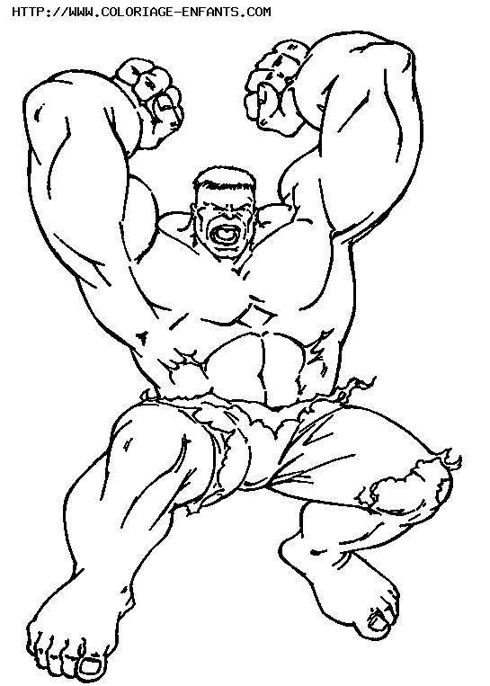 coloriage Incroyable Hulk