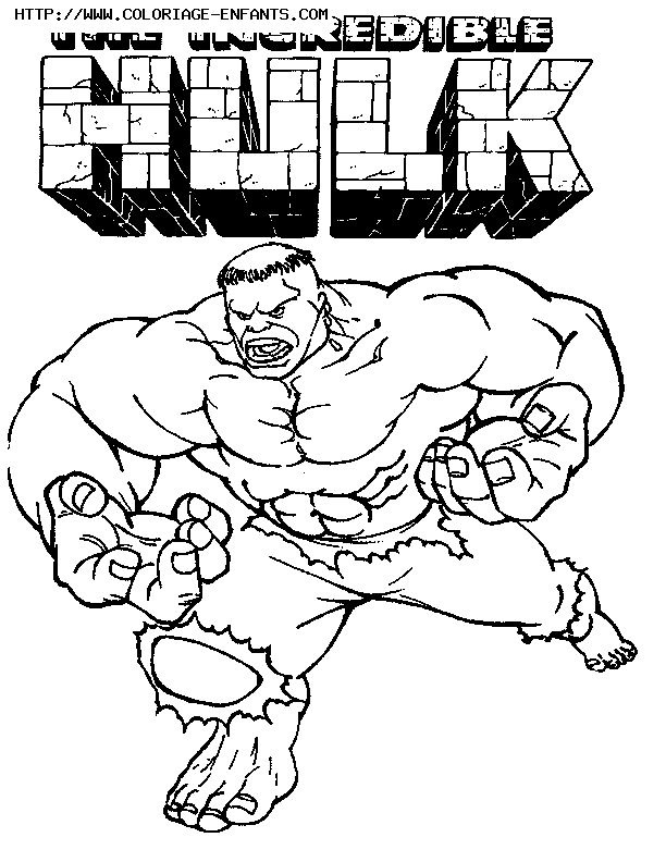 coloriage Incroyable Hulk