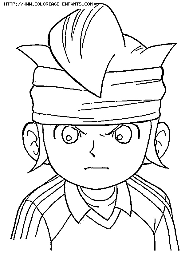 coloriage inazuma eleven mark evans visage