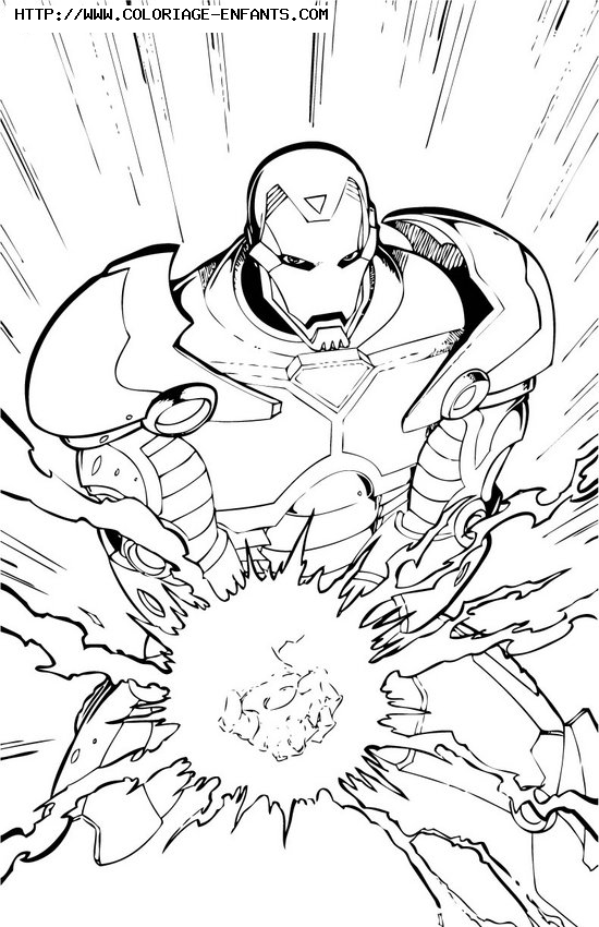 coloriage iron man