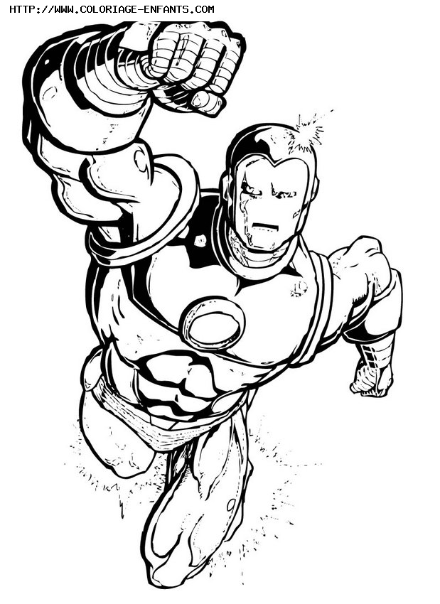 coloriage iron man