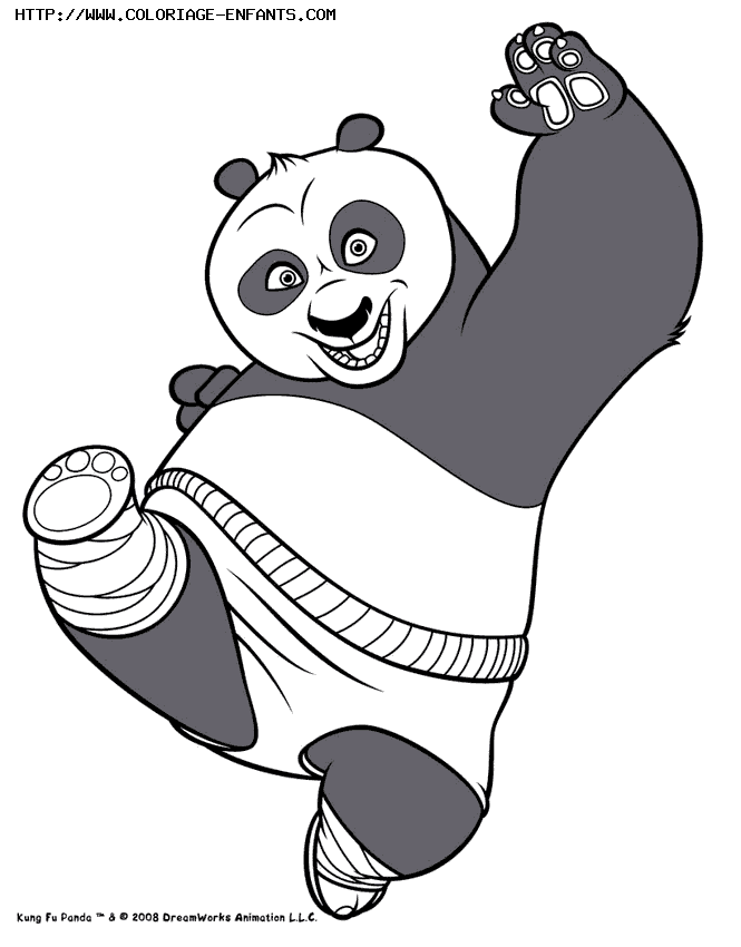 coloriage kung fu panda