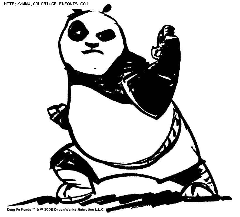 coloriage kung fu panda