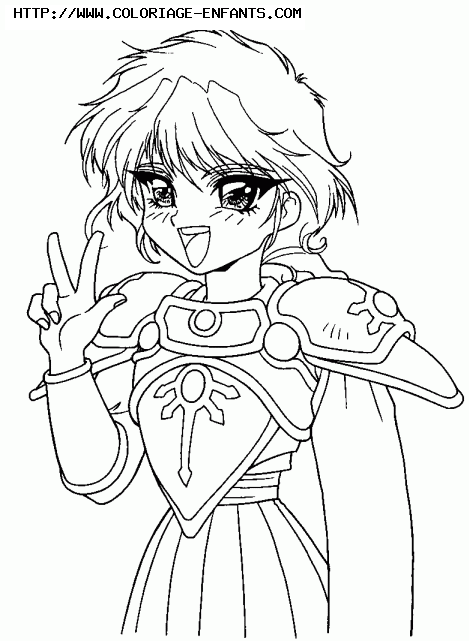 coloriage magic knight rayearth