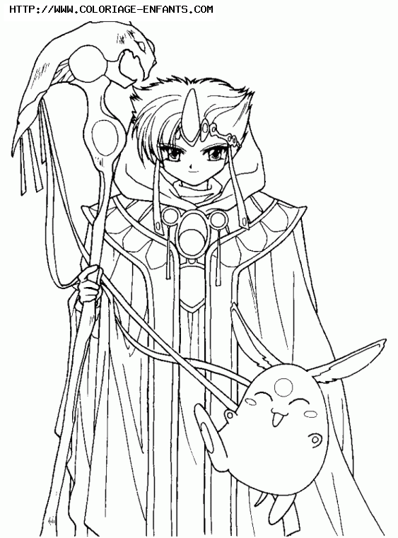 coloriage magic knight rayearth