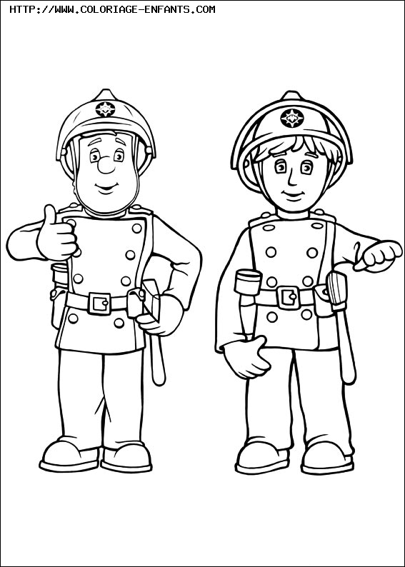 coloriage sam le pompier pontypandy