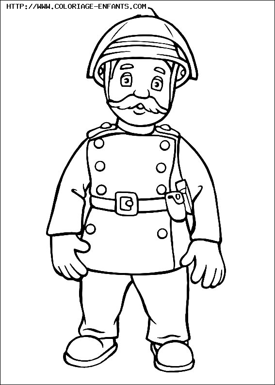 coloriage sam le pompier pontypandy