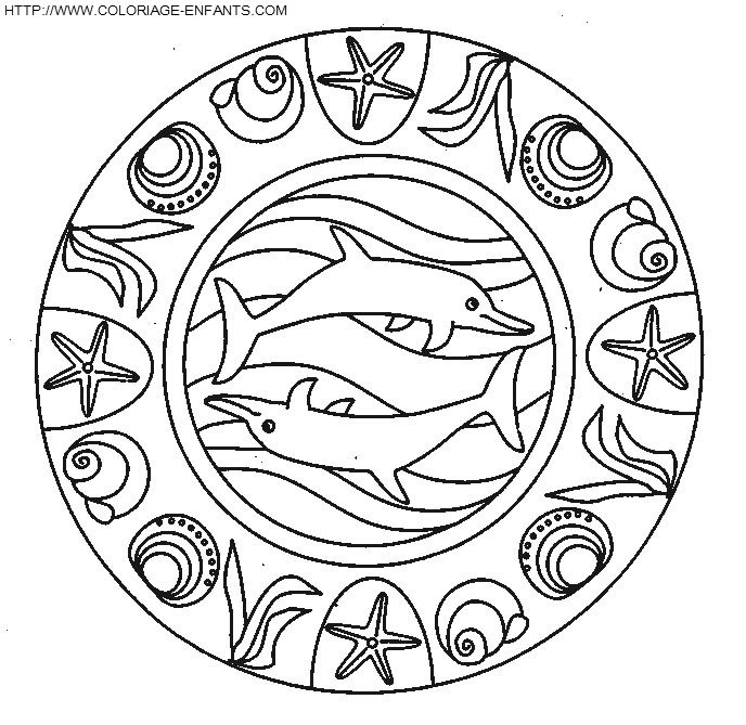 coloriage dauphins