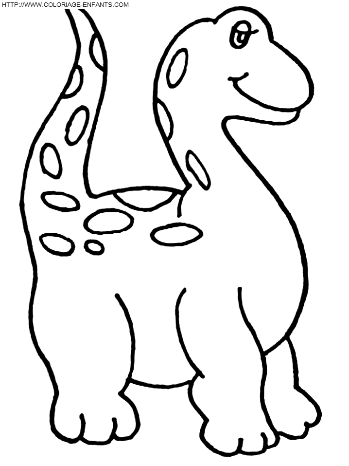 coloriage dinosaure dessin enfant