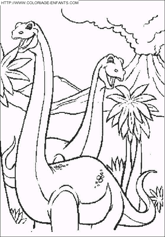 coloriage dinosaure diplodocus