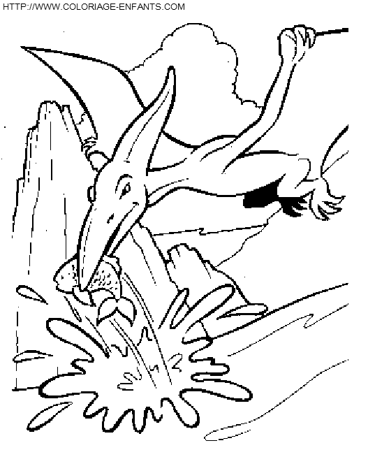 coloriage dinosaure pterosaure