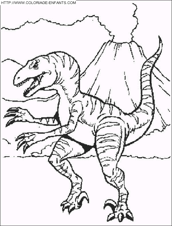 coloriage dinosaure un allosaure