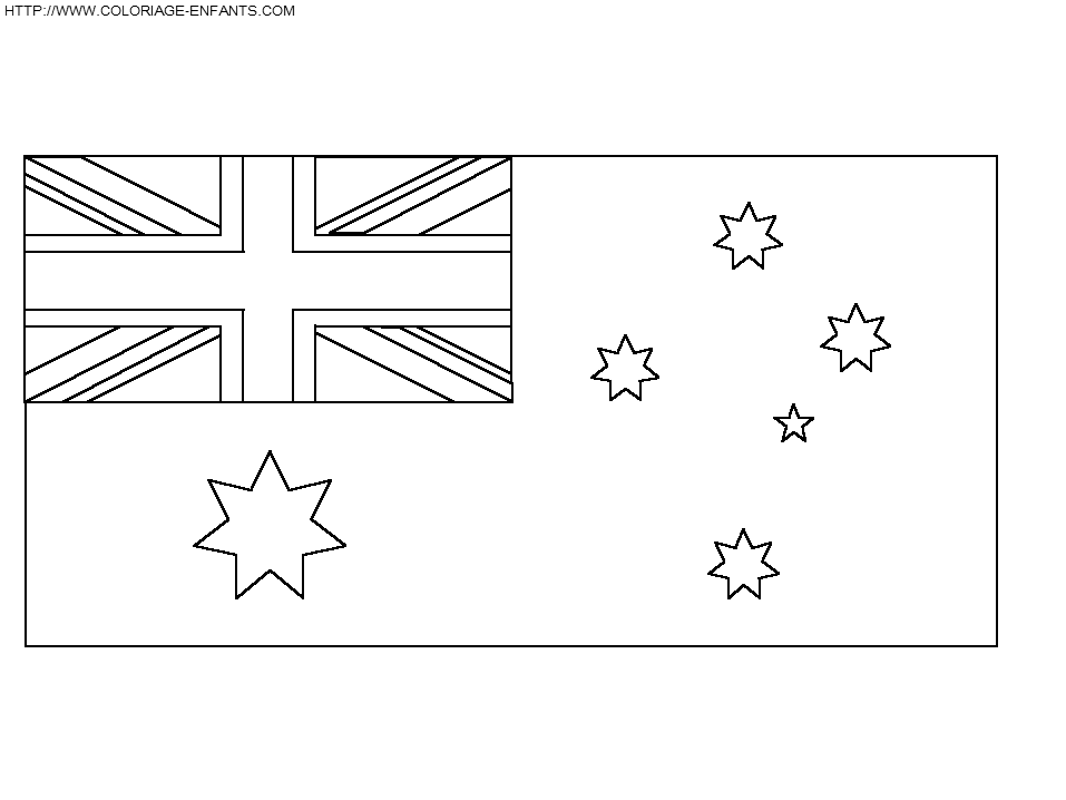 coloriage drapeau australien